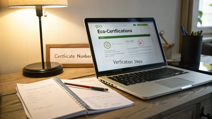Person verifying a certificate on a computer database