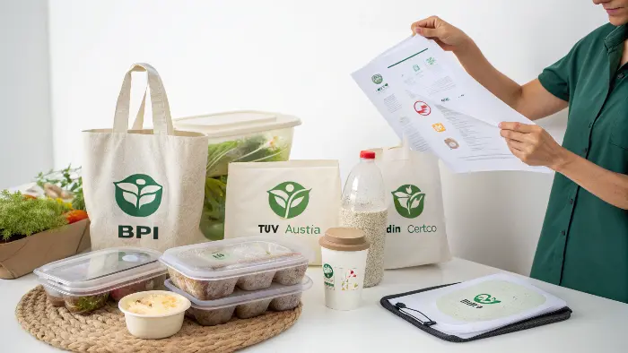 certification logos like BPI, TUV Austria, FSC