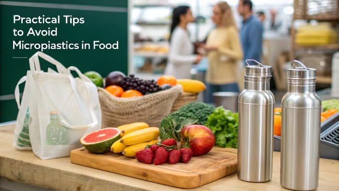Fresh fruits and vegetables not in plastic packaging