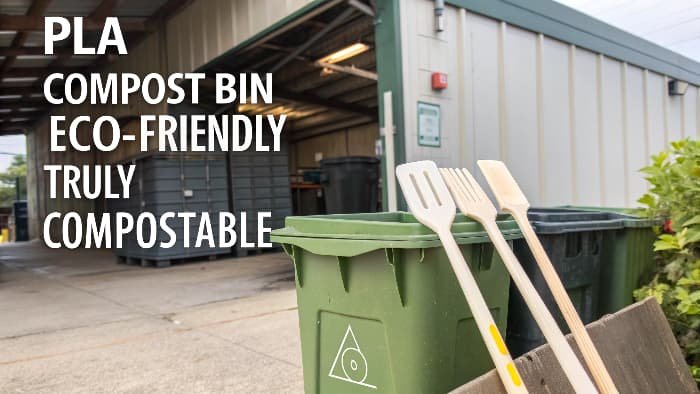 PLA stirrers in an industrial composting facility environment