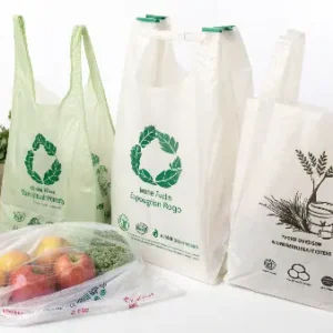 Biodegradable T-Shirt Bags | Compostable Shopping Bags with Custom Print