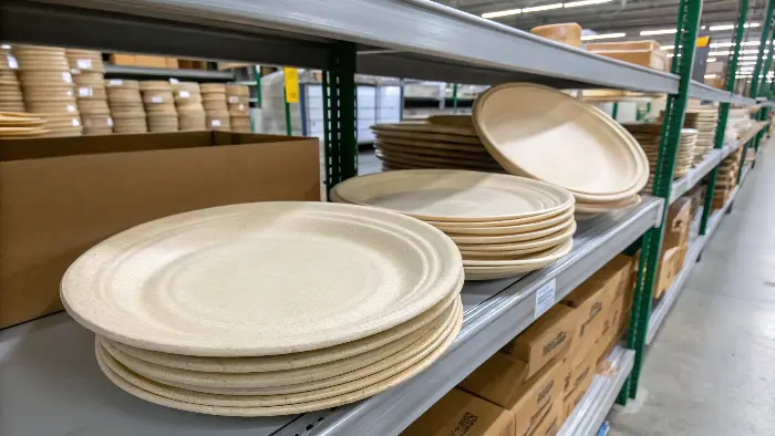 various compostable plates with dates