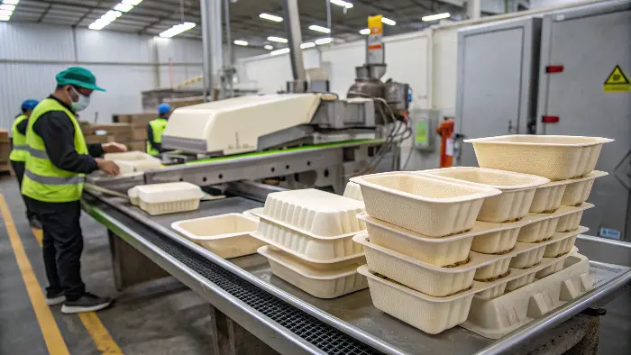 manufacturing process of biodegradable containers