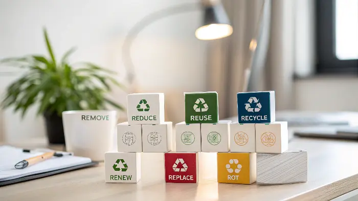 7 R's of sustainable packaging infographic
