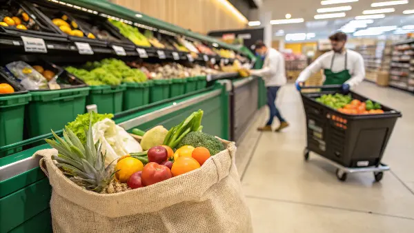 Local and Seasonal Food a farm-to-table display of fresh vegetables at a market