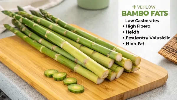 A colorful chart showing the nutritional value of bamboo shoots