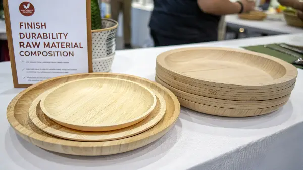 close up of high-quality bamboo plate texture