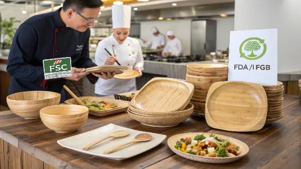 wholesale bamboo plates and cutlery for restaurants