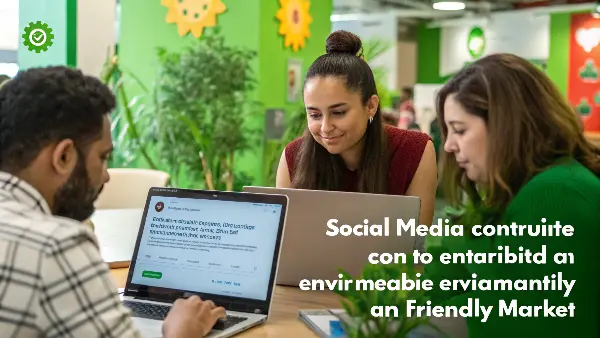 social media feed showing eco-friendly brand posts