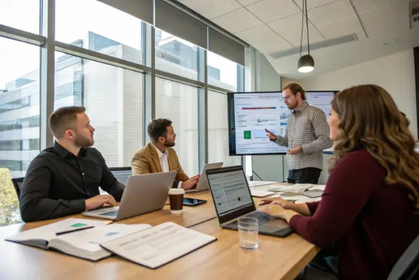 Sustainable Bulk Packaging for Beverage Chains A warehouse filled with stacks of eco-friendly coffee cups and lids for a beverage chain.